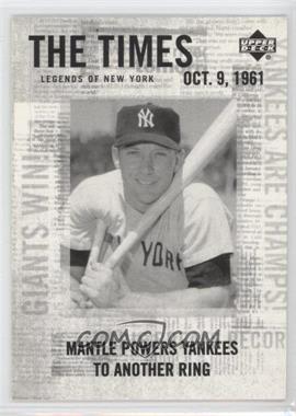 2001 Upper Deck Legends of New York - [Base] #190 - The Times - Mickey Mantle