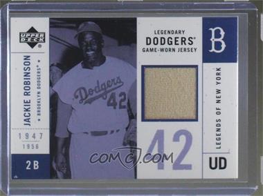 2001 Upper Deck Legends of New York - Dodgers Legendary Game-Worn Jersey #LDJ-JR - Jackie Robinson