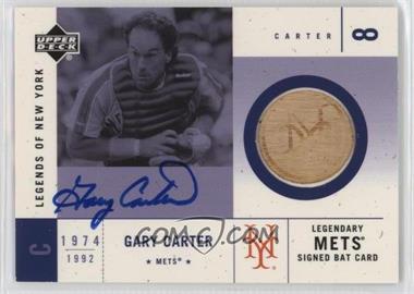 2001 Upper Deck Legends of New York - Mets Legendary Signed Bat #SMB-GC - Gary Carter