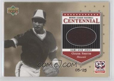 2001 Upper Deck Minor League Baseball Centennial - Game-Used Jerseys - Gold #J-OS - Ozzie Smith /25