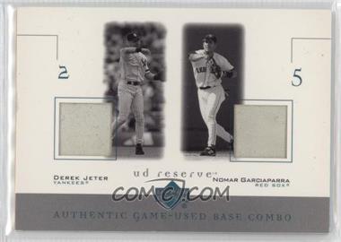 2001 Upper Deck Reserve - Game-Used Base Combos #B-NJ - Derek Jeter, Nomar Garciaparra