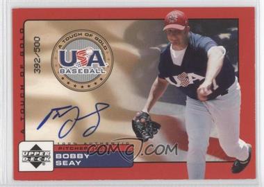 2001 Upper Deck Rookie Update - USA A Touch of Gold Autographs #BSe - Bobby Seay /500