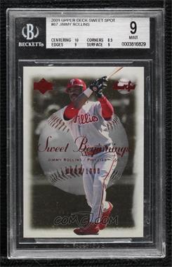 2001 Upper Deck Sweet Spot - [Base] #67 - Jimmy Rollins /1000 [BGS 9 MINT]