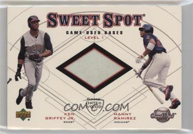 2001 Upper Deck Sweet Spot - Game-Used Bases Level 1 #B1-GR.1 - Ken Griffey Jr., Manny Ramirez