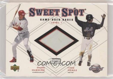 2001 Upper Deck Sweet Spot - Game-Used Bases Level 1 #B1-MP - Mark McGwire, Timo Perez