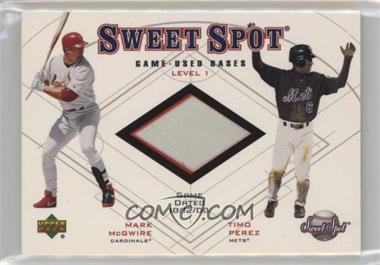2001 Upper Deck Sweet Spot - Game-Used Bases Level 1 #B1-MP - Mark McGwire, Timo Perez