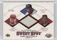 Richard Hidalgo, Jermaine Dye, Jeff Bagwell #/50