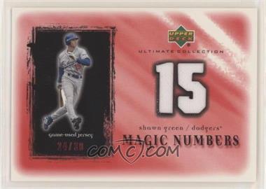 2001 Upper Deck Ultimate Collection - Magic Numbers Jerseys - Red #MN-SG - Shawn Green /30