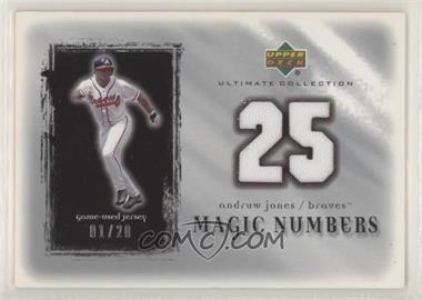 2001 Upper Deck Ultimate Collection - Magic Numbers Jerseys - Silver #MN-AJ - Andruw Jones /20