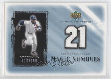 2001 Upper Deck Ultimate Collection - Magic Numbers Jerseys #MN-SS - Sammy Sosa /150