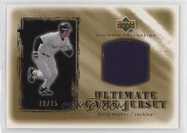 2001 Upper Deck Ultimate Collection - Ultimate Game Jerseys - Gold #U-LW - Larry Walker /15 [EX to NM]