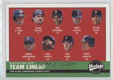 2001 Upper Deck Vintage - [Base] #103 - 2000 Red Sox Lineup