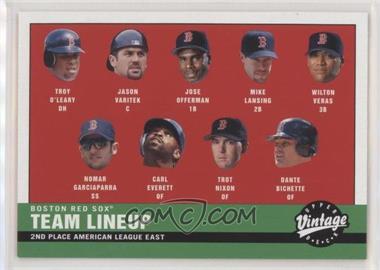 2001 Upper Deck Vintage - [Base] #103 - 2000 Red Sox Lineup