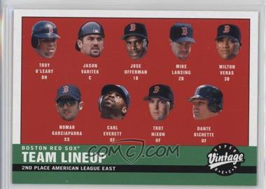 2001 Upper Deck Vintage - [Base] #103 - 2000 Red Sox Lineup