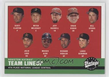 2001 Upper Deck Vintage - [Base] #172 - 2000 Astros Lineup