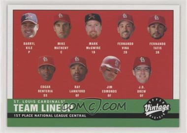 2001 Upper Deck Vintage - [Base] #208 - 2000 Cardinals Lineup