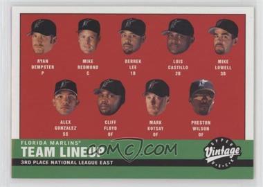 2001 Upper Deck Vintage - [Base] #275 - 2000 Marlins Lineup