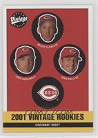 Reds Rookies (Brady Clark, Mike Bell, John Riedling)