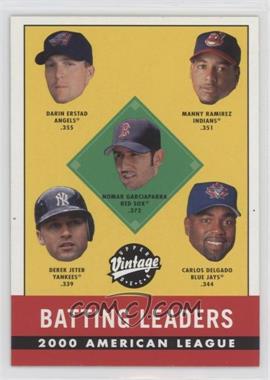 2001 Upper Deck Vintage - [Base] #391 - 2000 AL Batting Leaders (Darin Erstad, Manny Ramirez, Nomar Garciaparra, Derek Jeter, Carlos Delgado) [Good to VG‑EX]