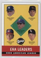 2000 AL ERA Leaders (Mike Mussina, Bartolo Colon, Pedro Martinez, Mike Sirotka)