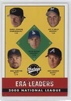 2000 NL ERA Leaders (Randy Johnson, Kevin Brown, Greg Maddux)