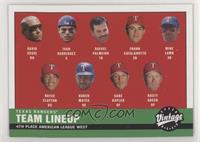 2000 Rangers Lineup