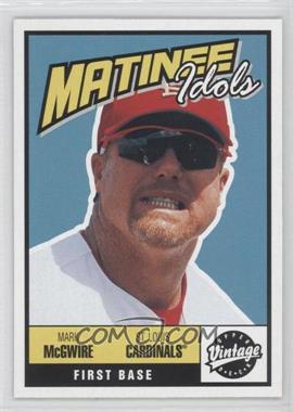 2001 Upper Deck Vintage - Matinee Idols #M20 - Mark McGwire