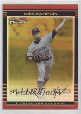 2002 Bowman Chrome - [Base] - Gold Refractor #92 - Mike Hampton /50