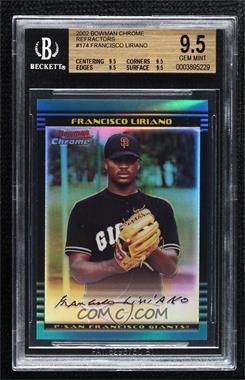 2002 Bowman Chrome - [Base] - Refractor #174 - Francisco Liriano /500 [BGS 9.5 GEM MINT]