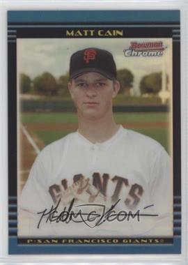 2002 Bowman Chrome Draft Picks & Prospects - [Base] - Refractor #BDP25 - Matt Cain /300