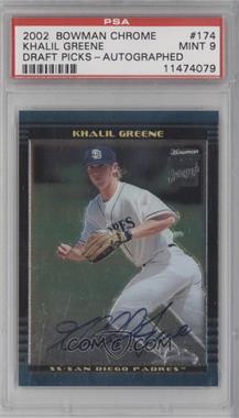 2002 Bowman Chrome Draft Picks & Prospects - [Base] #BDP174 - Khalil Greene [PSA 9 MINT]