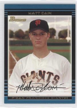 2002 Bowman Draft Picks & Prospects - [Base] #BDP25 - Matt Cain