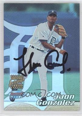 2002 Bowman's Best - [Base] #101 - Autograph - Juan Gonzalez