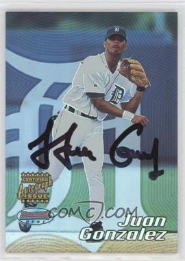 2002 Bowman's Best - [Base] #101 - Autograph - Juan Gonzalez