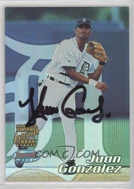 2002 Bowman's Best - [Base] #101 - Autograph - Juan Gonzalez