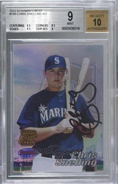 2002 Bowman's Best - [Base] #169 - Autograph - Chris Snelling [BGS 9 MINT]