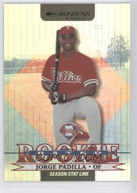 2002 Donruss - [Base] - Stat Line Season #171 - Rated Rookie - Jorge Padilla /66