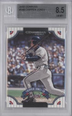 2002 Donruss - [Base] #149 - Chipper Jones [BGS 8.5 NM‑MT+]