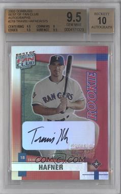 2002 Donruss Best of Fan Club - [Base] - Autographs #219 - Travis Hafner /1350 [BGS 9.5 GEM MINT]