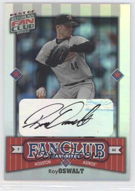 2002 Donruss Best of Fan Club - [Base] - Autographs #278 - Roy Oswalt /2025