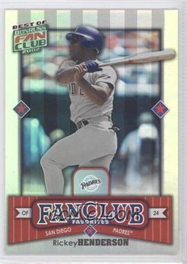 2002 Donruss Best of Fan Club - [Base] #274 - Rickey Henderson /2025