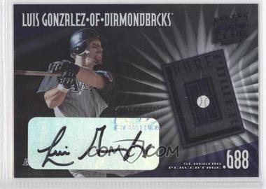 2002 Donruss Best of Fan Club - Pure Power - Autographs #PP-17 - Luis Gonzalez /15 [Noted]