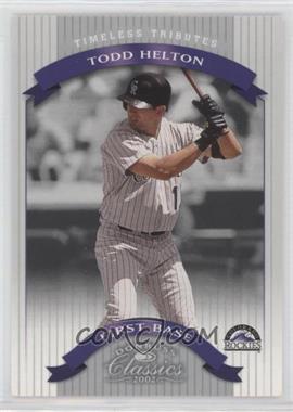 2002 Donruss Classics - [Base] - Timeless Tributes #12 - Todd Helton /100