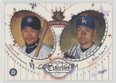 2002 Donruss Diamond Kings - Timeline #TL-2 - Ichiro Suzuki, Hideo Nomo