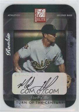 2002 Donruss Elite - [Base] - Turn of the Century Die-Cut Autographs #195 - Mark Ellis /125 [EX to NM]