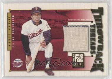 2002 Donruss Elite - Throwback Threads #TT-55 - Rod Carew /100