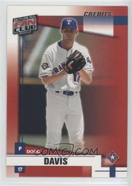 2002 Donruss Fan Club - [Base] - Credits #189 - Doug Davis /100