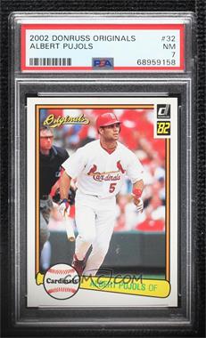 2002 Donruss Originals - [Base] #32 - Albert Pujols [PSA 7 NM]