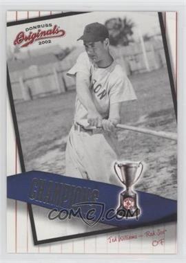 2002 Donruss Originals - Champions #C-15 - Ted Williams /800