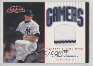 2002 Donruss Originals - Gamers Jerseys #G-18 - Roger Clemens /500 [Good to VG‑EX]